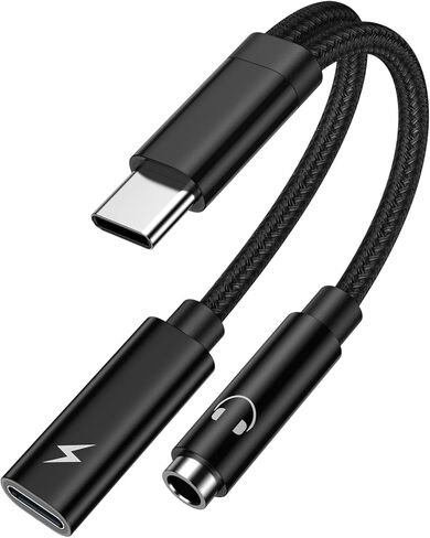 محول سماعة رأس USB C إلى 3.5 مم وكابل الشاحن ، 2 في 1 من النوع C إلى 3.5 ملم Aux Aux Audio Audio Adapter ، USB C PD شحن سلك دونجل لشركة Samsung Galaxy S24 S23 Ultra ، A54 ، A53 ، A14 ، S22 ، S20 ، S20 ، S20 ، S20 S10 ، بكسل 7 in Kuwait