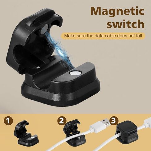 8 Pack Magnetic Cable Clips Smooth Adjustable Cable Clips Easy Under Desk Cable Management Adhesive Wire Keeper Organizer Hide Charger Cord Holder for Home Desk Office Car Desktop Nightstand in Saudi Arabia