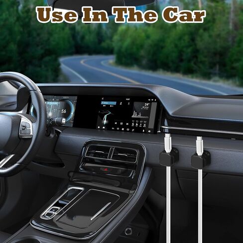 8 Pack Magnetic Cable Clips Smooth Adjustable Cable Clips Easy Under Desk Cable Management Adhesive Wire Keeper Organizer Hide Charger Cord Holder for Home Desk Office Car Desktop Nightstand in Saudi Arabia