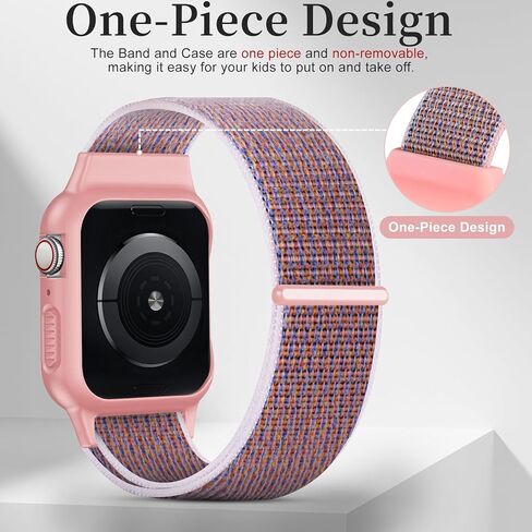 Band with Case Compatible for Kids Apple Watch Band 38/40/41/42/44/45/46mm in Saudi Arabia