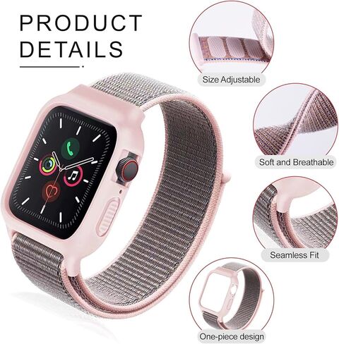 Band with Case Compatible for Kids Apple Watch Band 38/40/41/42/44/45/46mm in Saudi Arabia
