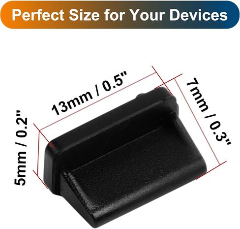 uxcell 8Pcs Rubber USB Port Cover USB 2.0 Type A Female Port USB Port Caps Plug Protector Dustproof Anti Dust USB Dust Cover for Computer Laptop Notebook, Black in Saudi Arabia