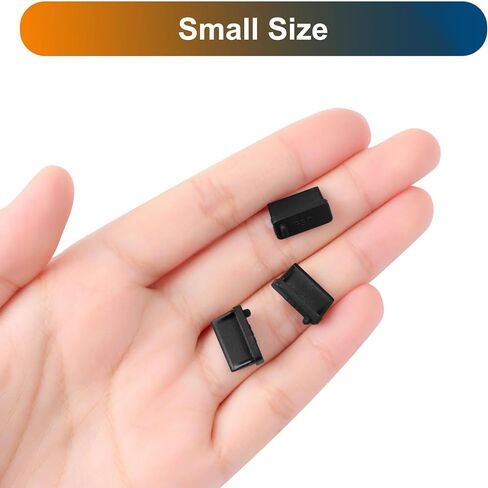 uxcell 8Pcs Rubber USB Port Cover USB 2.0 Type A Female Port USB Port Caps Plug Protector Dustproof Anti Dust USB Dust Cover for Computer Laptop Notebook, Black in Saudi Arabia