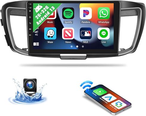 Unitopsci 2g+ 32g لـ Honda Accord 9th Gen 2.0L 2013-2018 Radio Android Car Stereo Wireless Carplay Android Auto Mirror Link 10.1 inch touchscreen GPS Mavigation Bluetooth FM WiFi WiFi SWC+ in Kuwait