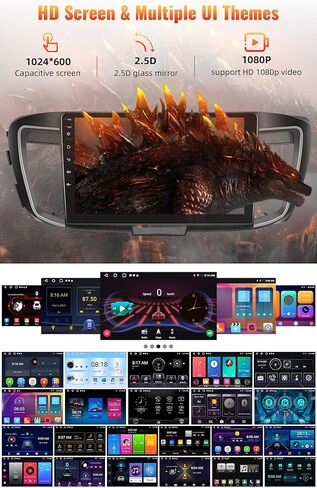 Unitopsci 2g+ 32g لـ Honda Accord 9th Gen 2.0L 2013-2018 Radio Android Car Stereo Wireless Carplay Android Auto Mirror Link 10.1 inch touchscreen GPS Mavigation Bluetooth FM WiFi WiFi SWC+ in Kuwait