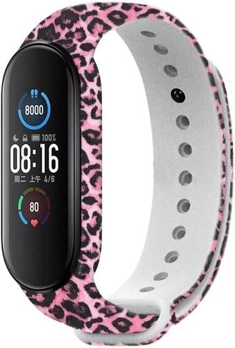 سوار متوافق مع Xiaomi Mi Band 5/Mi Band 6 ، أحزمة السيليكون الملونة البديلة المصممة ل Xiaomi Miband 5/Miband 6 ملحقات تعقب اللياقة البدنية ، لا يوجد أي تعقب شمل in Kuwait