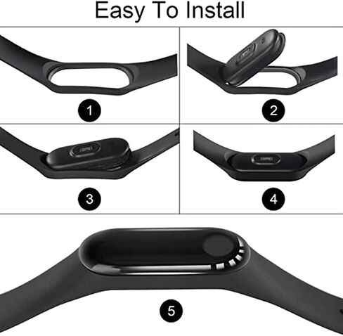 سوار متوافق مع Xiaomi Mi Band 5/Mi Band 6 ، أحزمة السيليكون الملونة البديلة المصممة ل Xiaomi Miband 5/Miband 6 ملحقات تعقب اللياقة البدنية ، لا يوجد أي تعقب شمل in Kuwait