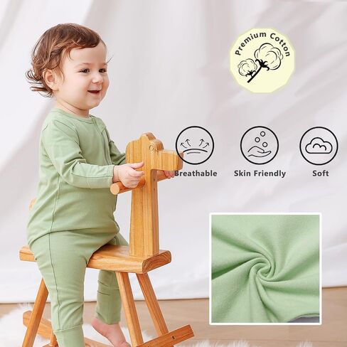 BeiVSlley Baby Boy Girl Romper Onesie Cotton Long Sleeve Zipper Bebé Jumpsuit Infant Solid Stripe One-Piece Outfits Clothes in Saudi Arabia