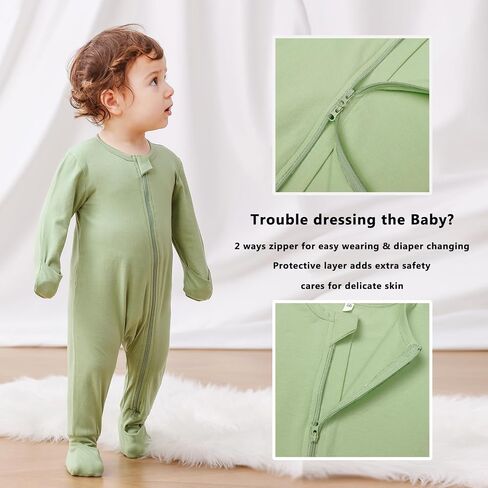 BeiVSlley Baby Boy Girl Romper Onesie Cotton Long Sleeve Zipper Bebé Jumpsuit Infant Solid Stripe One-Piece Outfits Clothes in Saudi Arabia