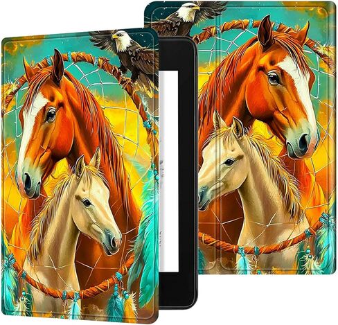for Kindle Paperwhite 12th Generation 2024 7" Case/Kindle Colorsoft Signature Edition 7" Case, Multi-Angle Viewing Shockproof Smart Protective Case with Auto Wake/Sleep, Butterfly Blue Sky in Kuwait