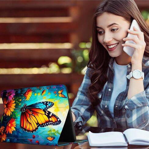 for Kindle Paperwhite 12th Generation 2024 7" Case/Kindle Colorsoft Signature Edition 7" Case, Multi-Angle Viewing Shockproof Smart Protective Case with Auto Wake/Sleep, Butterfly Blue Sky in Kuwait