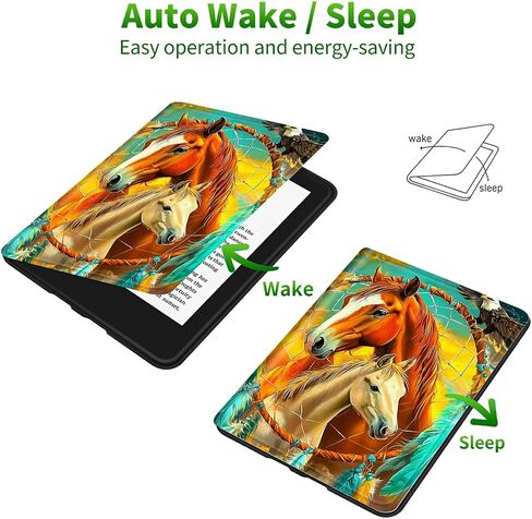 for Kindle Paperwhite 12th Generation 2024 7" Case/Kindle Colorsoft Signature Edition 7" Case, Multi-Angle Viewing Shockproof Smart Protective Case with Auto Wake/Sleep, Butterfly Blue Sky in Kuwait