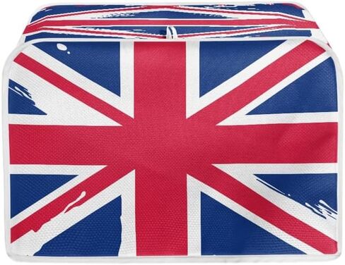 British Flag Toaster Dust Cover Watercolor Union Jack 2 Slice Bread Maker Cover Red Blue Great Britain Flag Kitchen Small Appliance Covers Washable Stain Resistant -S in Kuwait