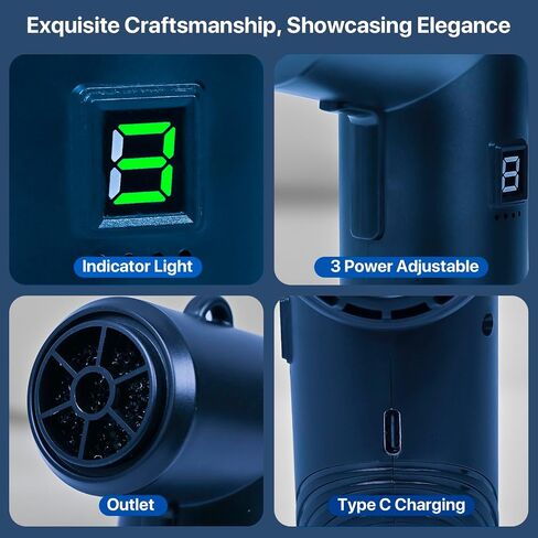 Powerful Electric Air Duster - Reusable, Eco-Friendly, High-Speed Dust Removal for Electronics, Keyboards, Laptops, Cameras - Efficient & Cost-Effective Cleaning Solution in Saudi Arabia