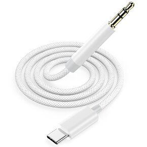 Aux Cord for iPhone 16 ، USB C إلى 3.5 مم كابل Aux Aux Aux ، من النوع C إلى 3.5 ملم من Nyro Stereo Sstereo Cord متوافق مع iPhone 16/16 Pro/16 Pro Max/15/15Pro/15Pro Max إلى Car ، مكبرات صوت (مكبرات صوت ( 3.3 قدم)