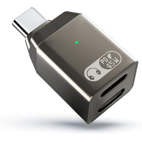 TiMOVO for Lightning to USB C Audio Adapter with Charging Port, 2-in-1 Lighting to USBC Adaptor for Headphone Supports 45W Fast Charging for iPhone16/15 Series, iPad, Not for Data Transfer, Grey