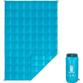 Puffy Blanket for Cold Weather - Down Camping Blanket with Sustainable Insulation, Lightweight & Warm Outdoor Camping Quilt, Water-Resistant, Compact & Packable