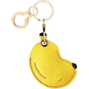 Leather Keychain Holder Case Compatible with AirTag,Cute Protective Apple Air Tag Cover with Keychain Ring,Anti-Scratch Finder GPS Tracker Case for Wallet Keys,Bag,Pets(Lion)