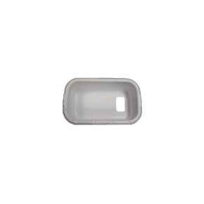 B302 White Plastic Lug with Hole, 7.75" Deep