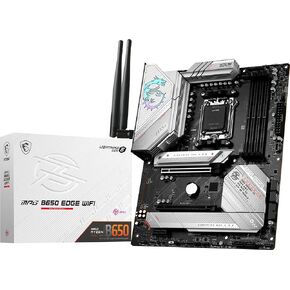 MSI MPG B650 Edge WiFi Computer Gaming Motherboard (AMD AM5, ATX, DDR5, PCIe 4.0, M.2, SATA 6Gb/s, USB 3.2 Gen 2, HDMI/DP, Wi-Fi 6E, AMD Ryzen 7000 Series) AMD PC Motherboards (Renewed)