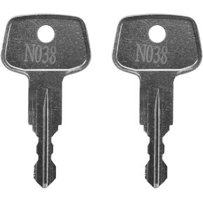 Car Rack Replacement Key N038 (2 Pcs) Fits for Thule Compatible Roof Racks, Cargo Box, Carriers, Crossbars Code N038