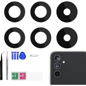 2 Pack Rear Camera Lens Replacement for Samsung Galaxy A54 Adhesive Back Camera Glass Lens with Full Fix Tool Repair Kit Tweezers Dust Cloth for A54 SM-A546U SM-A546U1