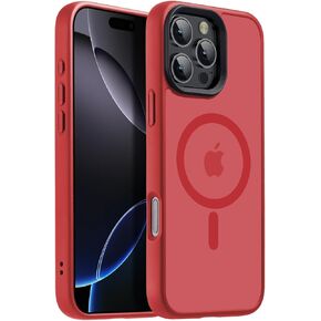Strong Magnetic for iPhone 16 Pro Max case [10Ft Military-Grade Protection] Compatible with fit MagSafe Shockproof Slim Thin Cover case for iPhone 16 Pro Max 6.9 inch, Bumper Black