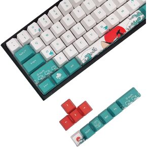 SDYZ Custom Keycaps-Keycaps 60 Percent, Suitable for GK61/GK64/RK61/Anne/GH60 /ALT61 Mechanical Keyboards, 71 Key Set, OEM Profile PBT Keycaps (Coral Sea Keycaps)