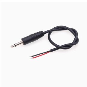 Single Short 0.3M/1FT 3.5mm 1/8" Male Plug to Bare Wire Open End Pigtail TS Mono 3.5mm 2 Pole Pigtail Extension for Audio Cable Repair