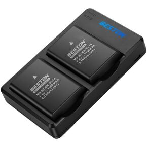 2-Pack EN-EL14 / EN-EL14a Battery Packs and Rapid USB Charger for Nikon D3100 D3200 D3300 D3400 D3500 D5100 D5200 D5300 D5500 D5600 DF Coolpix P7000 P7100 P7700 P7800 Cameras