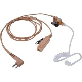 M1 Surveillance Headset with PTT Mic FBI Security Acoustic Tube Earpiece for Motorola Mag One BPR40 CLS1110 CLS1410 CP185 CP200 CP200D DLR1020 DLR1060 DTR650 DTR700 RDM2070D RDU4100 Radios