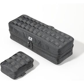 CAMPINGMOON Tactical Admin Molle Pouch Military Camping Tool Bag Storage Case for Peg Hammer Lantern Black BK-40