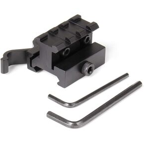 1.6 inch Adjustable Height Picatinny Riser Mount with QD Release for Scopes,Flashlight,BLACK
