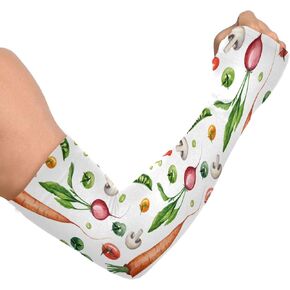 Dussdil Gardening Sleeves with Thumb Hole Garden Farm Sleeves Sun Protection Cooling Cover Up Arm Sleeves for Women Men