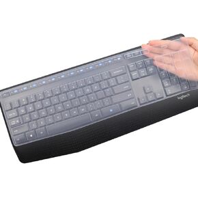 Keyboard Cover for Logitech MK345 Wireless Combo Full-Sized Keyboard, Logitech MK345 K345 Wireless Keyboard Cover, Ultra Thin Logitech MK345 Accessories Silicone Keyboard Protector Skin -Clear