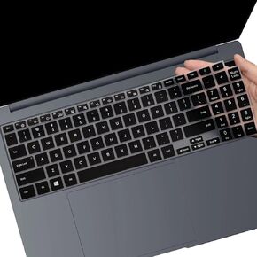 Keyboard Cover for 2024 Samsung Galaxy Chromebook Plus 15.6, Galaxy Chromebook Plus XE550XGAA / XE550XGA-KC1US 15.6-inch Laptop Keyboard Skin Protector-BK