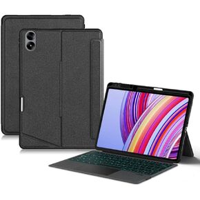 Backlit Keyboard Case for Xiaomi Poco Pad/Redmi Pad Pro 12.1" Keyboard with Touchpad Portrait Mode Backlight Magnetic Detachable Touch Keyboard Case