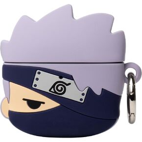 iFace Naruto Shippuden Anime Figure AirPods Case Compatible with AirPods Pro and Pro 2 – Silicone Protective Cover [Carabiner Clip Included] [Wireless Charging Compatible] – Kakashi