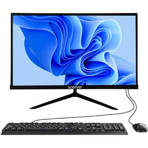 All-in-one Desktop Computer, 22" FHD Display N5095 Quad Core 16G RAM 512G SSD ROM PC, Liftable Arm Rotatable Monitor WiFi Bluetooth Connection Desktop for Home Study Office Gaming (White)