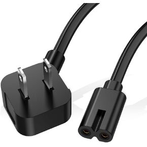 AGVEE 10ft AC Power Cord for Lift Chair or Power Recliner, Compatible with Lazyboy Ashley Okin Limoss Pride Catnapper Golden Berkline Replacement, ETL Listed 2-Prong Power Cable, Black