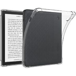 Vanjua 7'' Clear Case for Kobo Libra Colour (N428) / Libra 2 (N418), Silicone Slim Full-Body Protective Cover Compatible with Kobo Libra Colour/Libra 2