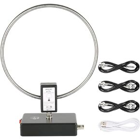 GA800 Loop Antenna, Frequency 10Khz-159Mhz Loop Antenna, Low Noise, No Tuning Required, Receives High Frequencies (FM, Aviation, Even U/V Band), Suitable for Indoor and Outdoor