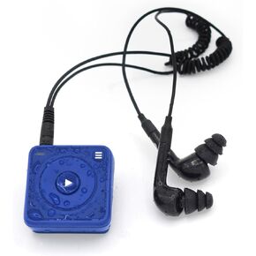 Mighty Wave Waterproof IPX7 Spotify & Amazon Music Player - Includes Waterproof Wired Headphones - Perfect for Swimming - Music + Podcasts