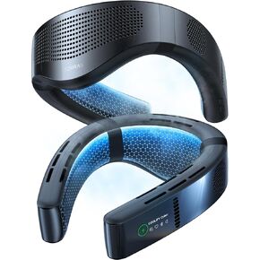 TORRAS [COOLiFY Cyber・2024 Flagship Neck Air Conditioner, Ultimate Immersive Cooling Portable Neck Fan Rechargeable with 6000mAh, Neck Cooler Neck Fans that Blow Cold Air for gifts