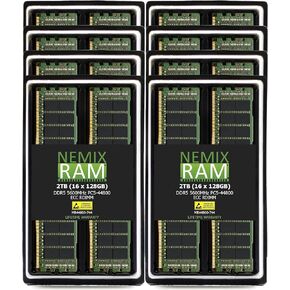NEMIX RAM 128GB (2X64GB) DDR5 5600MHZ PC5-44800 CL46 2Rx4 1.1V 288-PIN ECC RDIMM Registered Server Memory KIT Compatible with Supermicro B13DET Motherboard