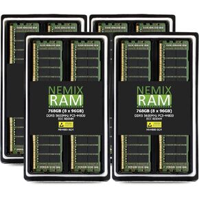 NEMIX RAM 128GB (2X64GB) DDR5 5600MHZ PC5-44800 CL46 2Rx4 1.1V 288-PIN ECC RDIMM Registered Server Memory KIT Compatible with Supermicro B13DET Motherboard in Kuwait
