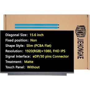 Grade A+ New Screen Replacement for Acer Aspire 3 A315-24P-R7VH / A315-24P, 15.6", FHD 1920×1080 IPS, eDP/30 pins Connector, Matte, Non-Touch, LED LCD Display with Tape