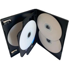 14mm Black DVD Case, Multi-Five Disc Storing Capacity with Tray for CD/DVD Storage (1)