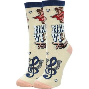 ooohyeah Women's Crew Funny Novelty Socks, City State Gifts Souvenirs, Crazy Fun Dress Socks, Shoe Size 5-10