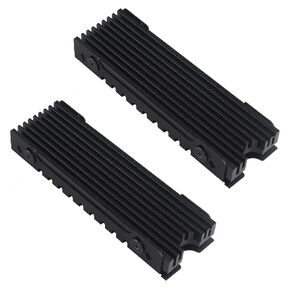 ZDE 2PCS M.2 2280 SSD Heatsink Cooler Double-Sided Heat Sink with Thermal Silicone Pad Compatible with PC Laptop PS5 Raspberry Pi PCIe NVMe NGFF SATA M.2 SSD